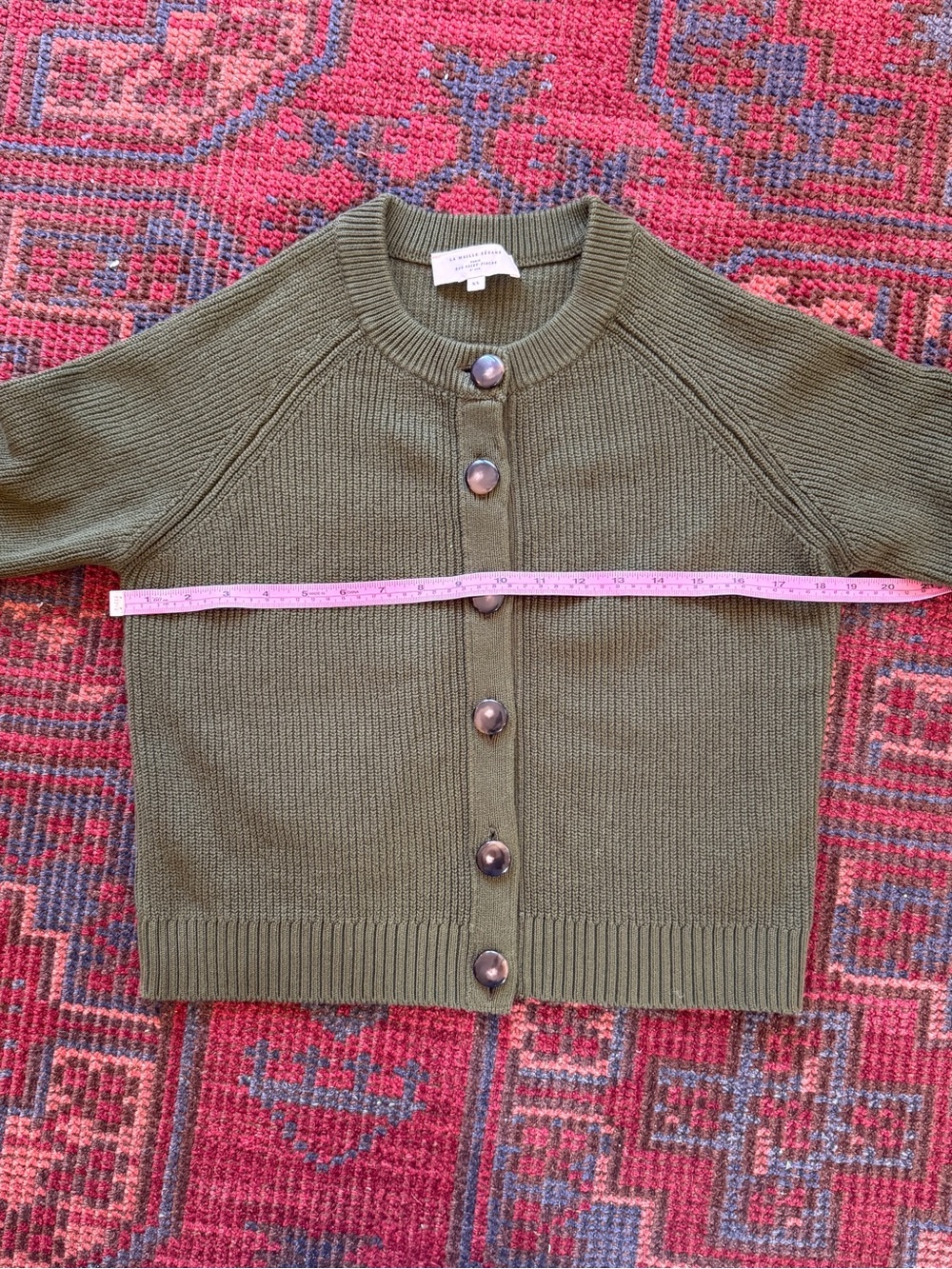 Sezane Olive Green Cardigan (XS) - Picture 5 of 6